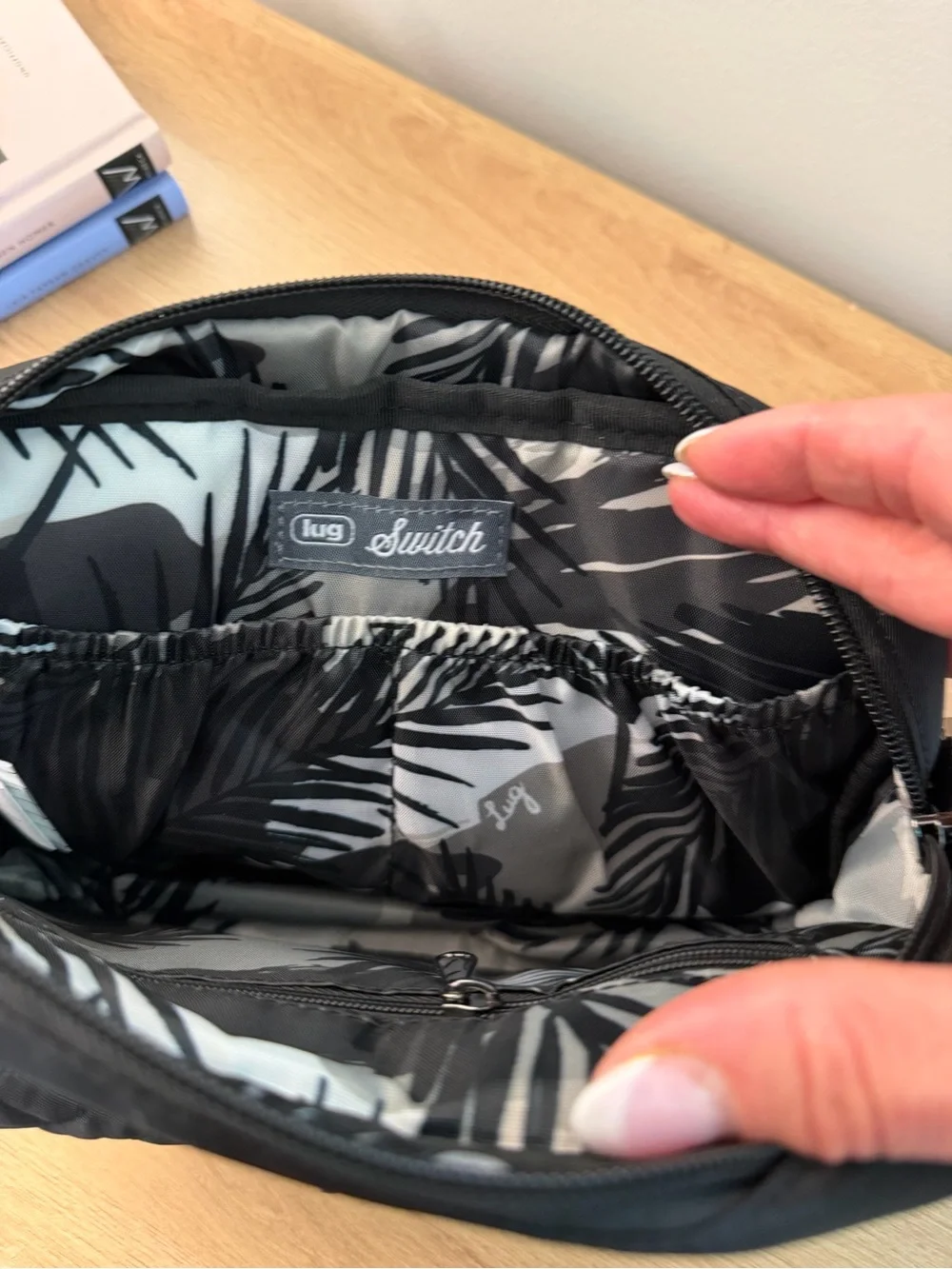 Lug Switch Black Quilted Crossbody Bag